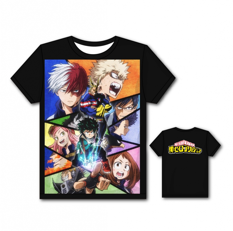 My Hero Academia Full color printing flower short sleeve T-shirt S-5XL, 8 sizes