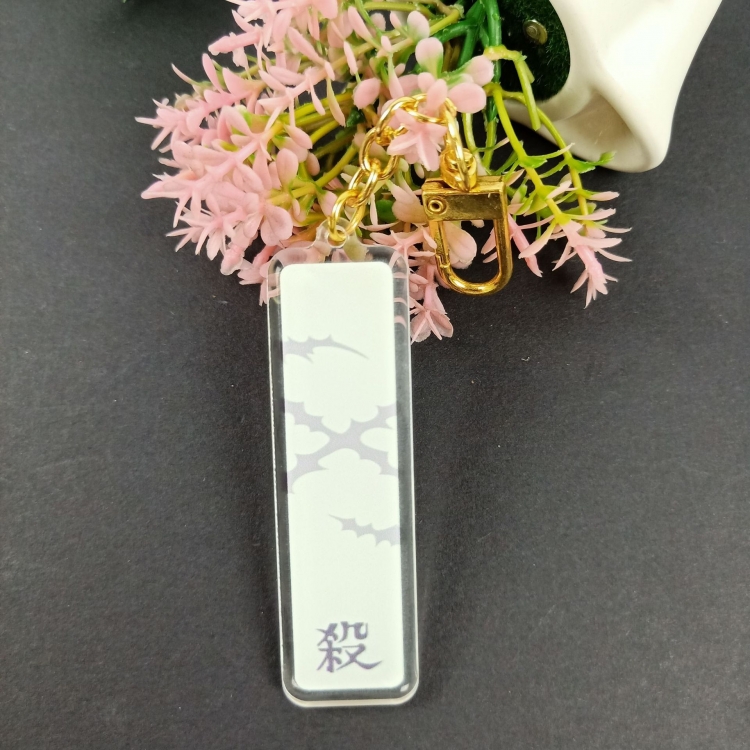 Demon Slayer Kimets Keychain pendant acrylic 7.3X2.3CM price for 3 pcs 16728136299