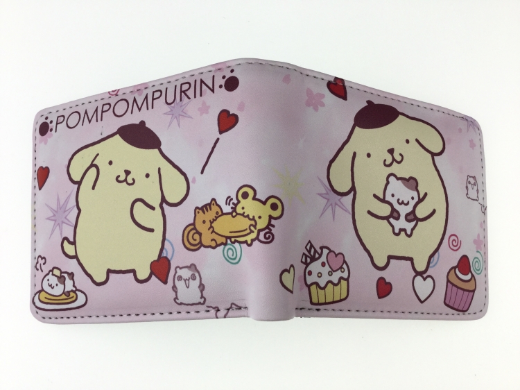 Pompompurin  Short color picture two fold wallet 11X9.5CM 60G
