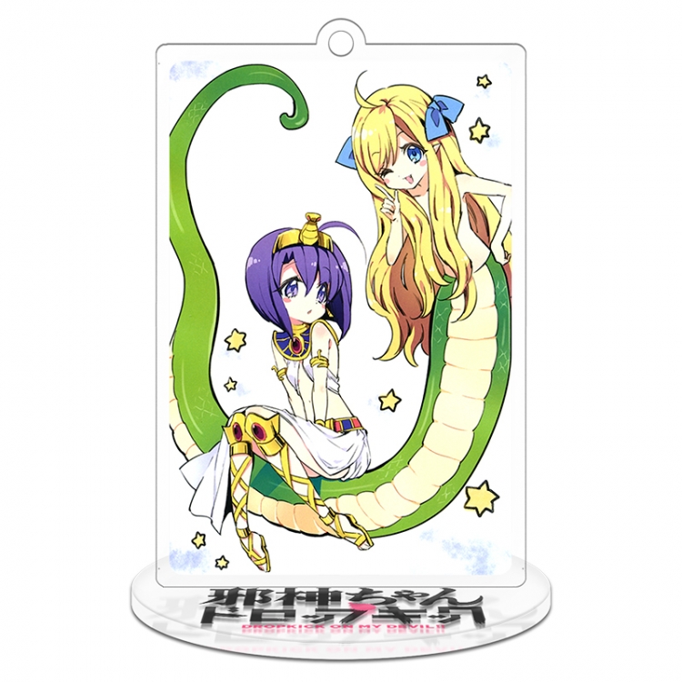 Evil god and kitchen girl acrylic Keychain Standing Plates  8cm
