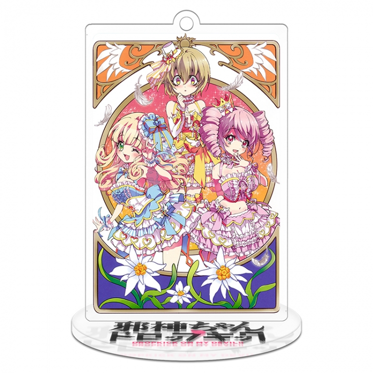 Evil god and kitchen girl acrylic Keychain Standing Plates  8cm