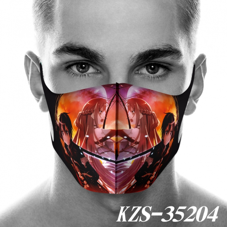 Sword Art Online  Anime 3D digital printing masks  price for 5 pcs KZS-35204A