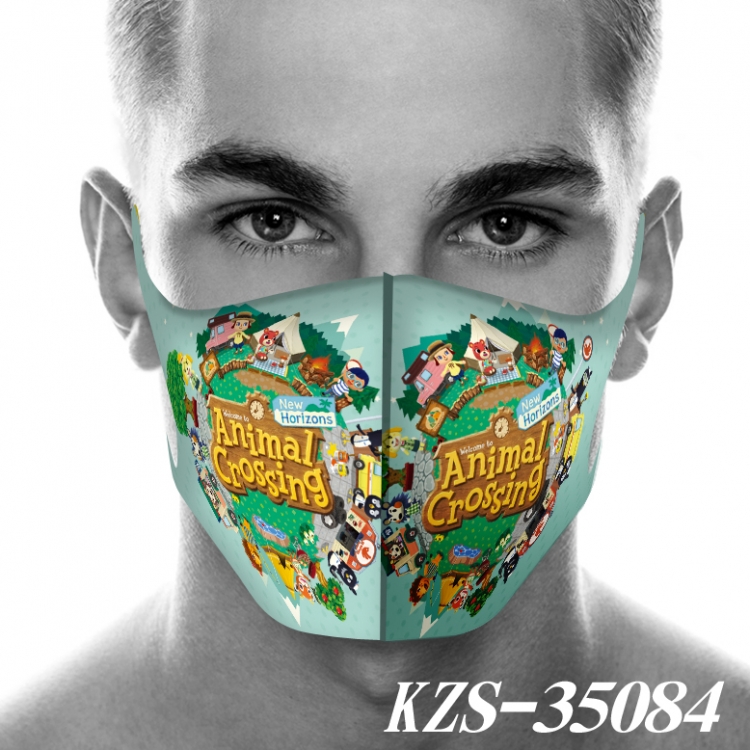 Animal Crossing Anime 3D digital printing masks  price for 5 pcs KZS-35084A
