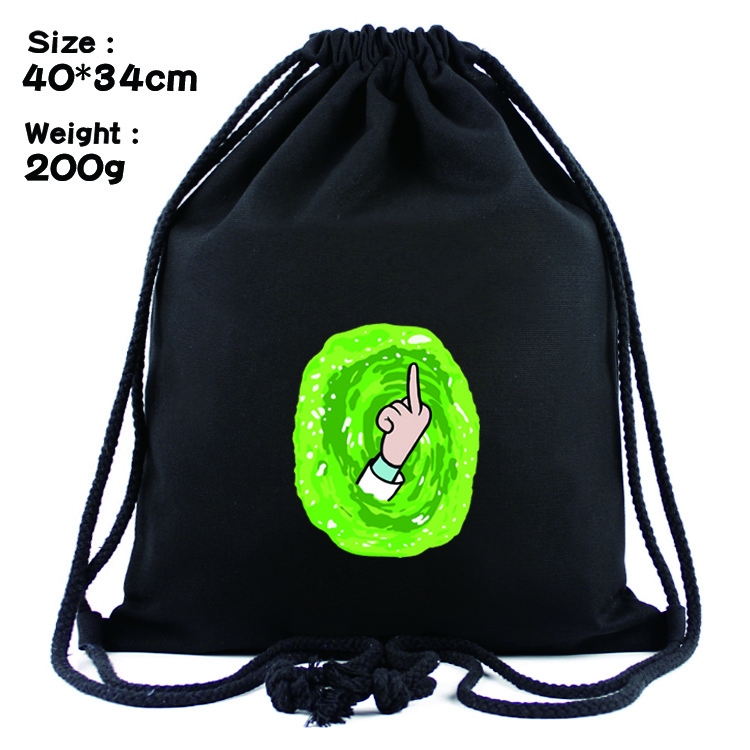 Rick and Morty Anime Drawstring Bags Bundle Backpack  style 3
