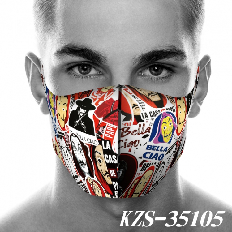 Money Heist 3D digital printing masks price for 5 pcs KZS-35105A