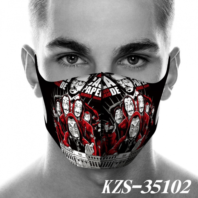 Money Heist 3D digital printing masks price for 5 pcs KZS-35102A