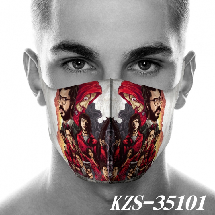 Money Heist 3D digital printing masks price for 5 pcs KZS-35101A