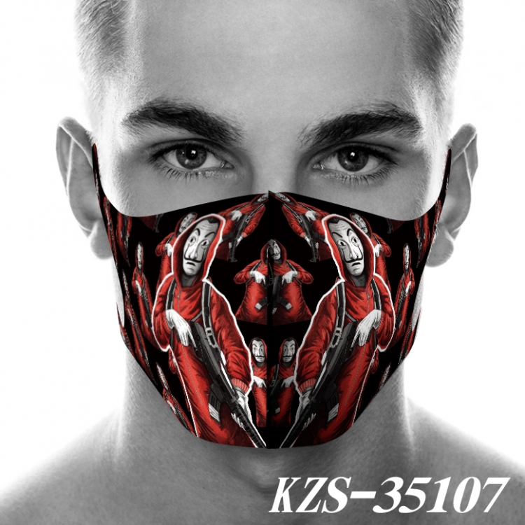 Money Heist 3D digital printing masks price for 5 pcs KZS-35107A