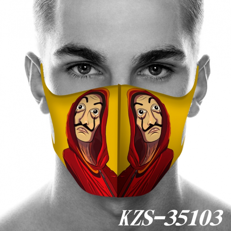 Money Heist 3D digital printing masks price for 5 pcs KZS-35103A