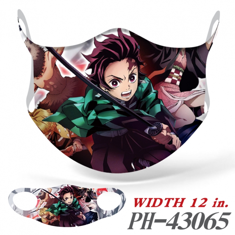 Demon Slayer Kimets Ice silk Cartoon Masks  price for 5 pcs