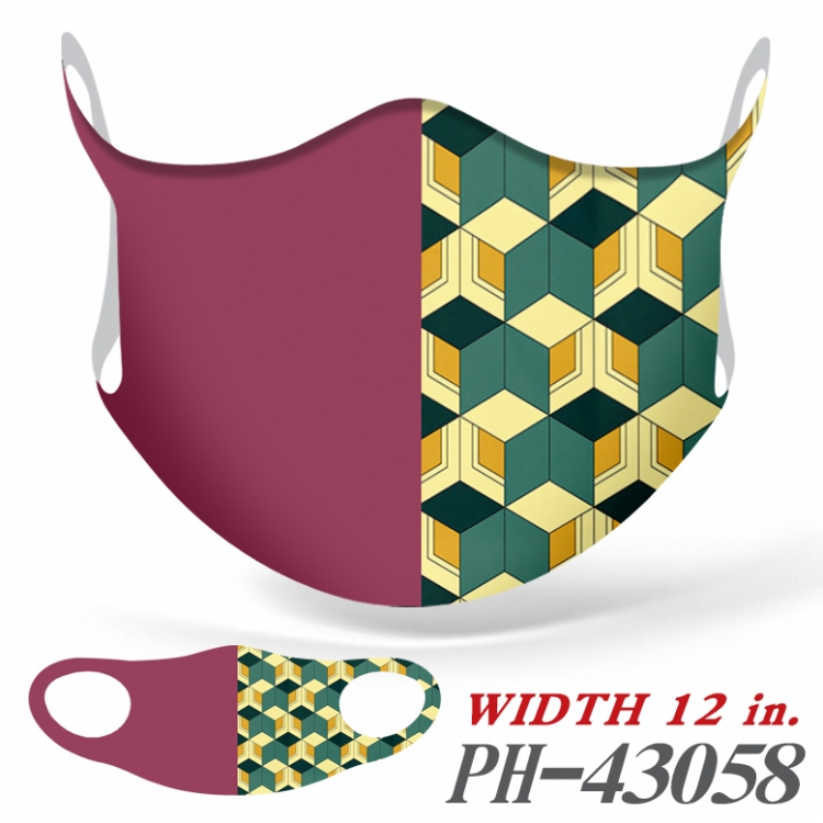 Demon Slayer Kimets Ice silk Cartoon Masks  price for 5 pcs