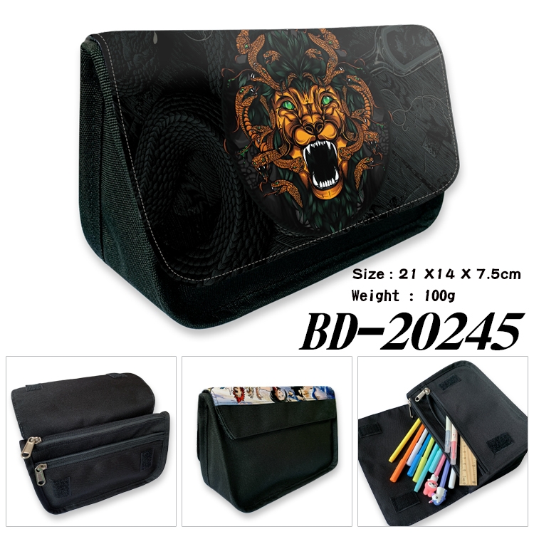 Anime double layer  canvas pencil bag wallet 21X14X7.5CM 100G