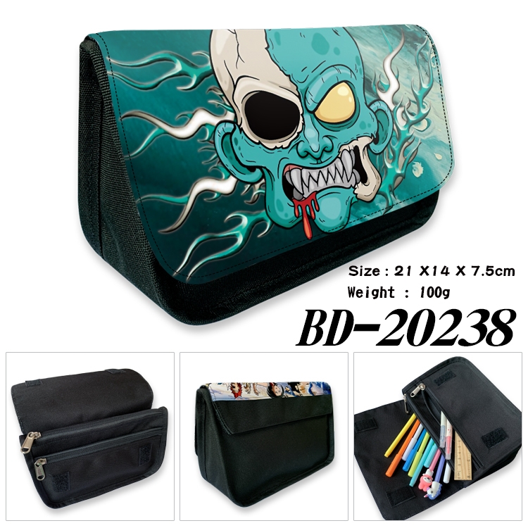 Anime double layer  canvas pencil bag wallet 21X14X7.5CM 100G