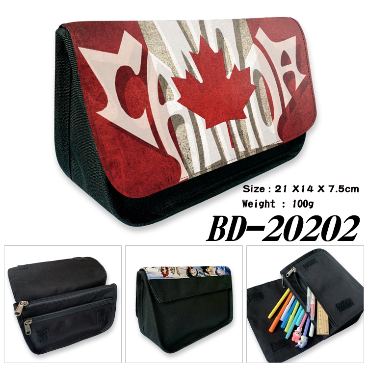 Anime double layer  canvas pencil bag wallet 21X14X7.5CM 100G