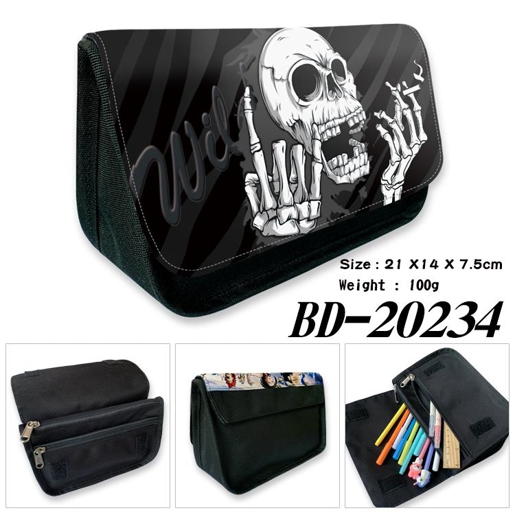 Anime double layer  canvas pencil bag wallet 21X14X7.5CM 100G