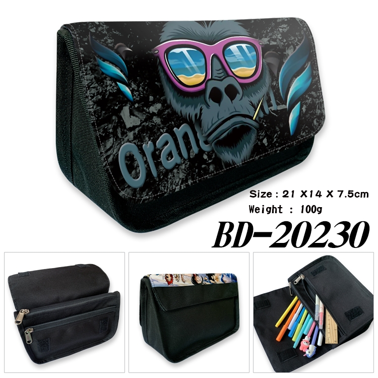Anime double layer  canvas pencil bag wallet 21X14X7.5CM 100G