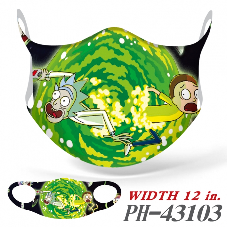 Rick and Morty Anime Ice silk  seamless Mask   price for 5 pcs 