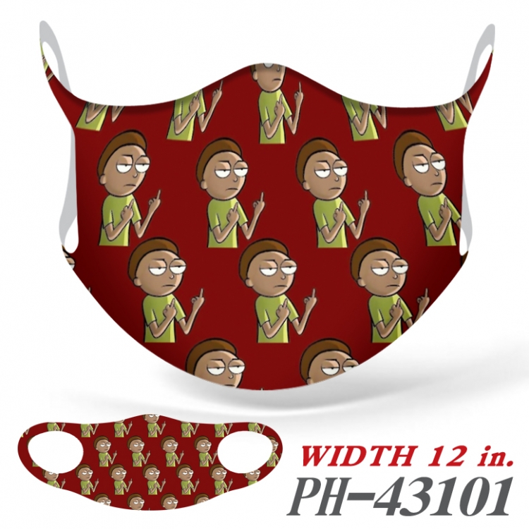 Rick and Morty Anime Ice silk  seamless Mask   price for 5 pcs 