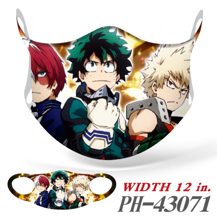 My Hero Academia Anime Ice silk  seamless Mask   price for 5 pcs