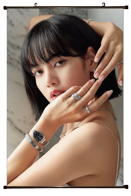 BLACK PINK Plastic pole cloth painting Wall Scroll 60X90CM BP-313 NO FILLING