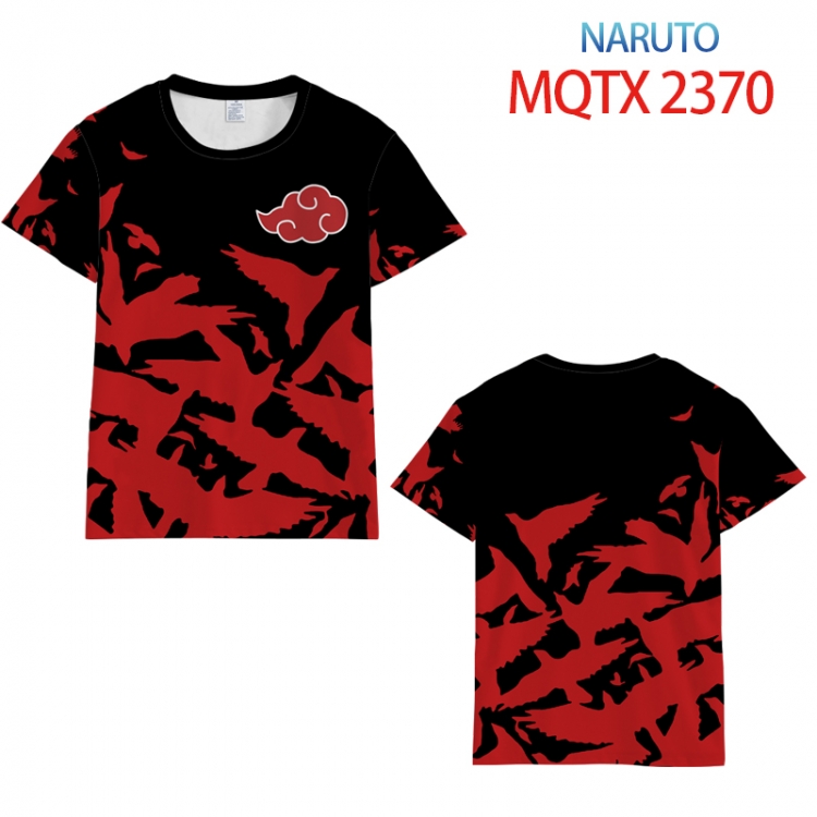 Naruto Full color printing flower short sleeve T-shirt S-5XL, 8 sizes  MQTX 2370