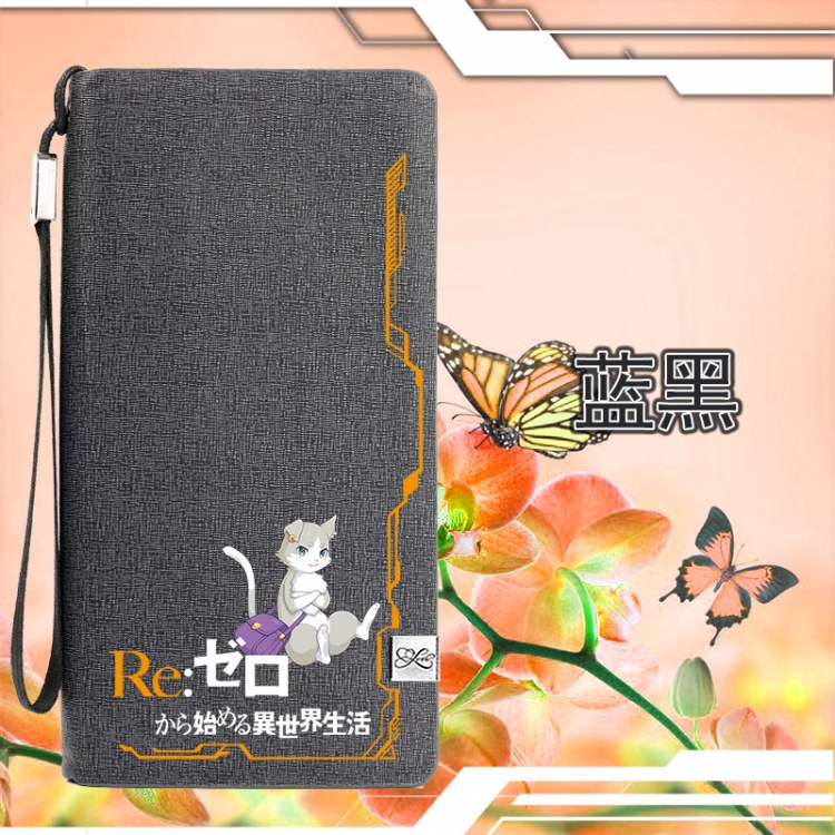 Re:Zero kara Hajimeru Isekai Seikatsu Zipper men long wallet purse 11X20.5CM Style C
