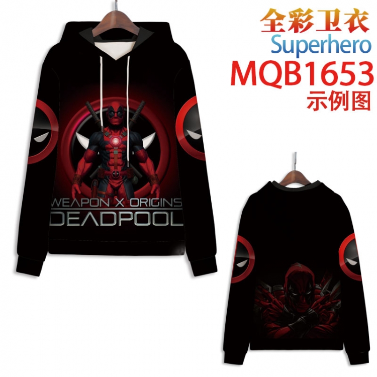 Superhero Full Color Patch pocket Sweatshirt Hoodie 8 sizes from  XS to XXXXL MQB1653