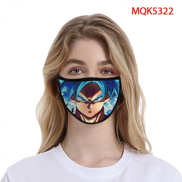 Dragon Ball Color printing Space cotton Masks price for 5 pcs MQK5322
