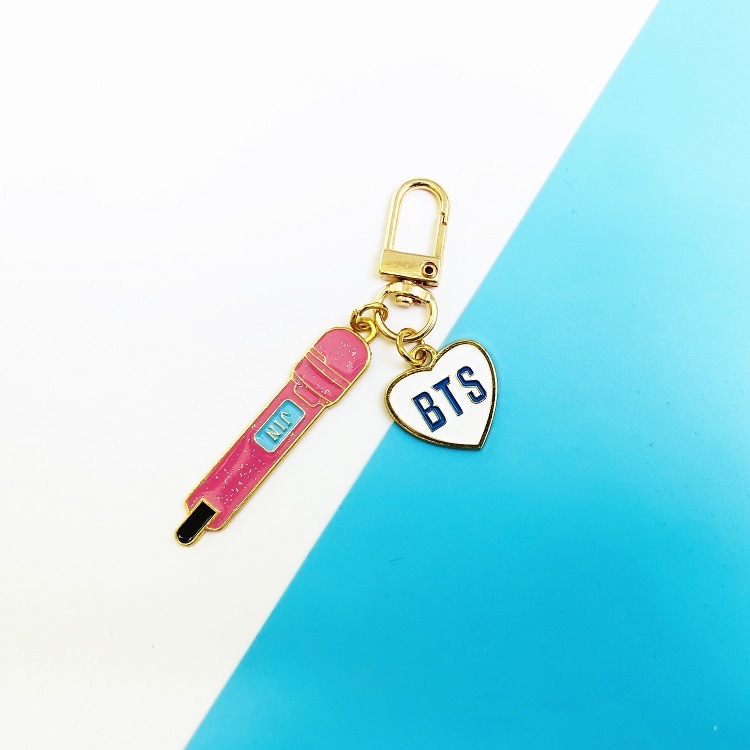 BTS  JIN metal Pendant keychain 14G Price for 5pcs
