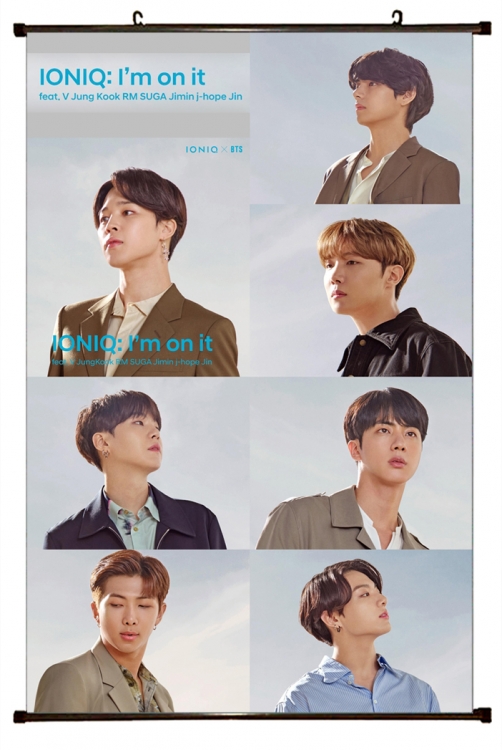 BTS Plastic pole cloth painting Wall Scroll 60X90CM BS-1087A NO FILLING