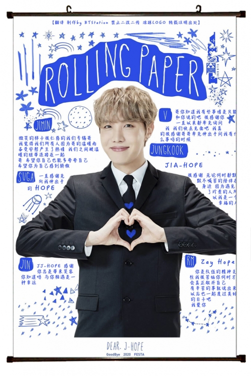 BTS Plastic pole cloth painting Wall Scroll 60X90CM BS-938 NO FILLING