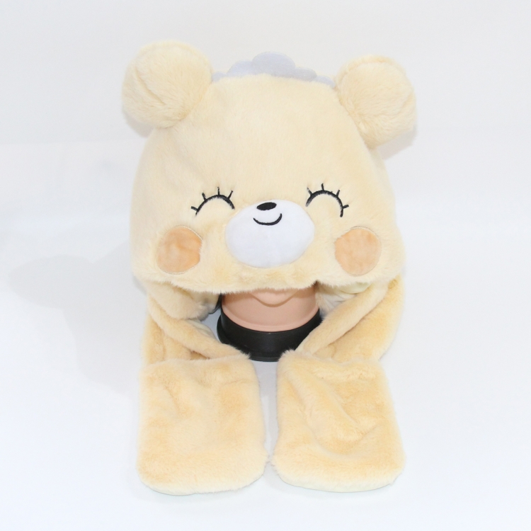 Couple Bear Scarf Hat triple set 30-35cm