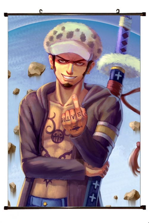 One Piece Anime Plastic pole cloth painting Wall Scroll 60X90CM  H1-336 NO FILLING