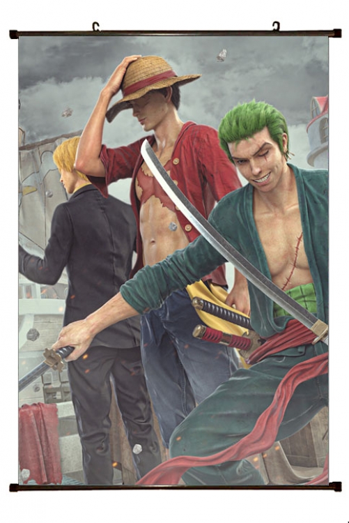 One Piece Anime Plastic pole cloth painting Wall Scroll 60X90CM H1-339 NO FILLING