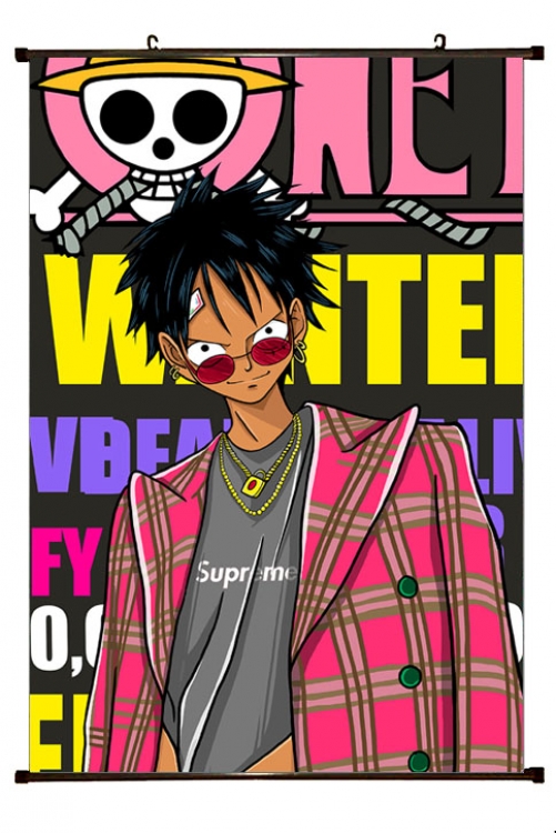 One Piece Anime Plastic pole cloth painting Wall Scroll 60X90CM H1-271A NO FILLING