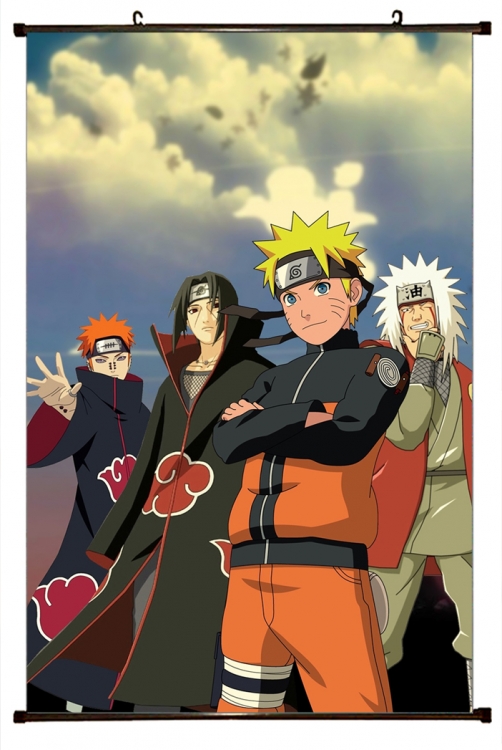 Naruto Anime Plastic pole cloth painting Wall Scroll 60X90CM NO FILLING