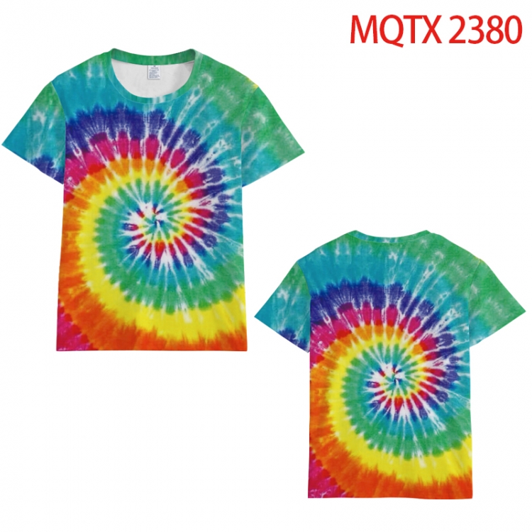 Bandhnu  Full color printing flower short sleeve T-shirt S-5XL, 8 sizes MQTX 2380