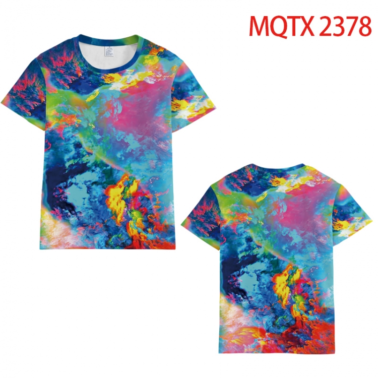 Bandhnu  Full color printing flower short sleeve T-shirt S-5XL, 8 sizes MQTX 2378