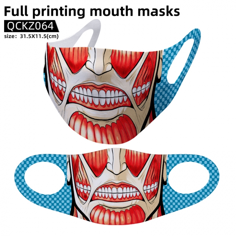 Shingeki no Kyojin full color mask 31.5X11.5cm price for 5 pcs QCKZ064