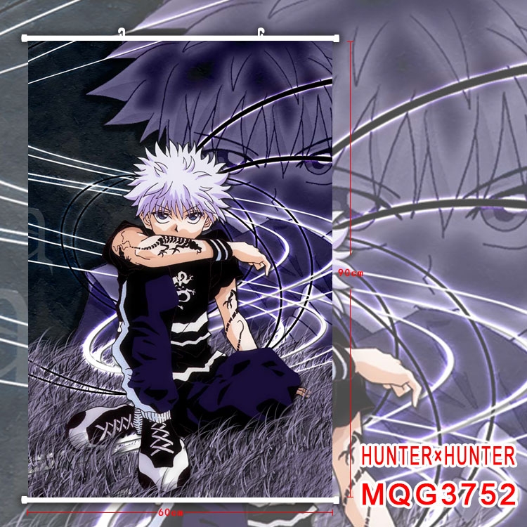 HunterXHunter Anime Plastic pole cloth painting Wall Scroll 60X90CM MQG3752
