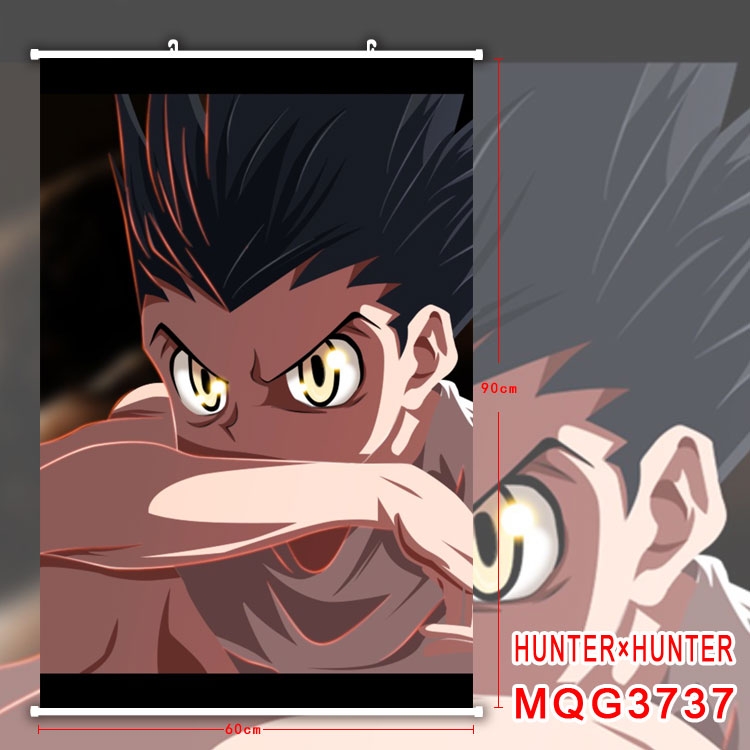 HunterXHunter Anime Plastic pole cloth painting Wall Scroll 60X90CM MQG3737