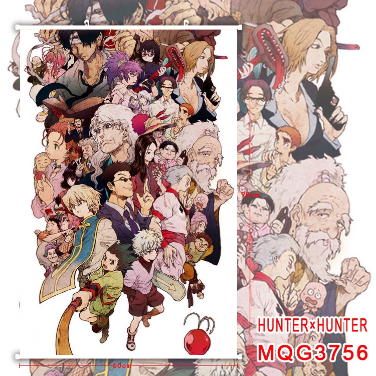 HunterXHunter Anime Plastic pole cloth painting Wall Scroll 60X90CM MQG3756