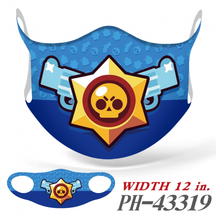 Brawl Stars Full color  Anime Ice silk  Mask   price for 5 pcs PH43319A