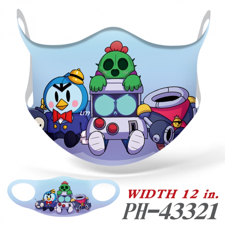 Brawl Stars Full color  Anime Ice silk  Mask   price for 5 pcs PH43321A