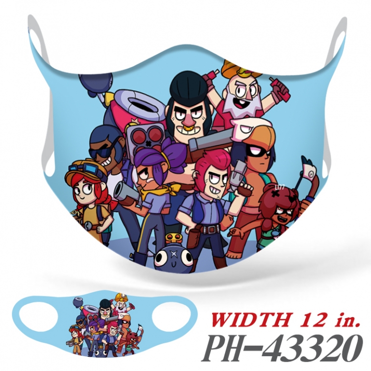 Brawl Stars Full color  Anime Ice silk  Mask   price for 5 pcs PH43320A