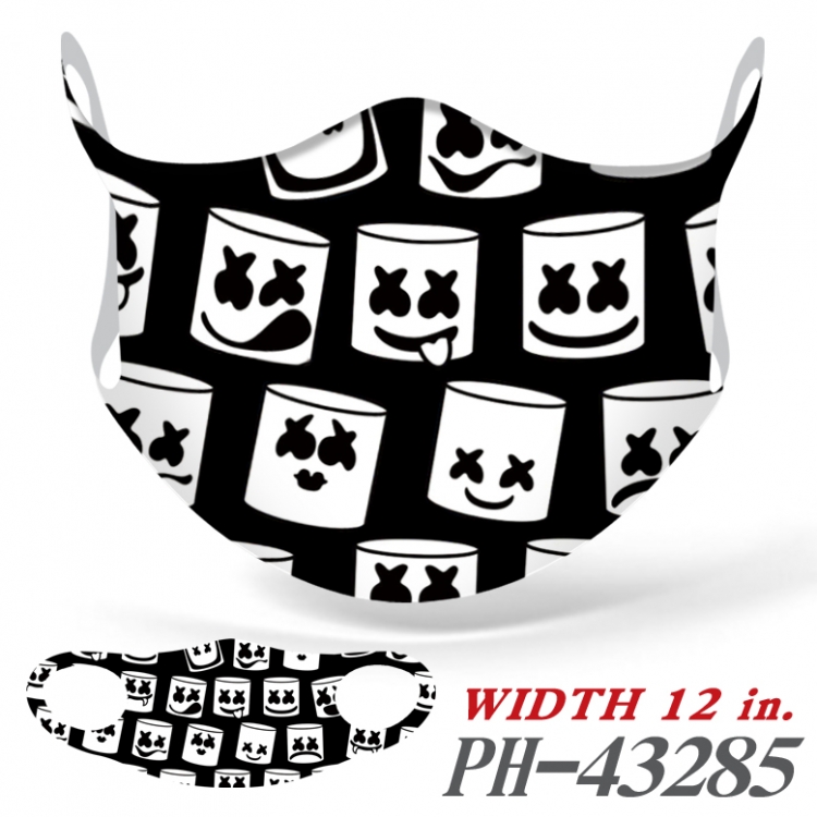 American mysterious DJ  Full color  Anime Ice silk   Mask   price for 5 pcs PH43285A