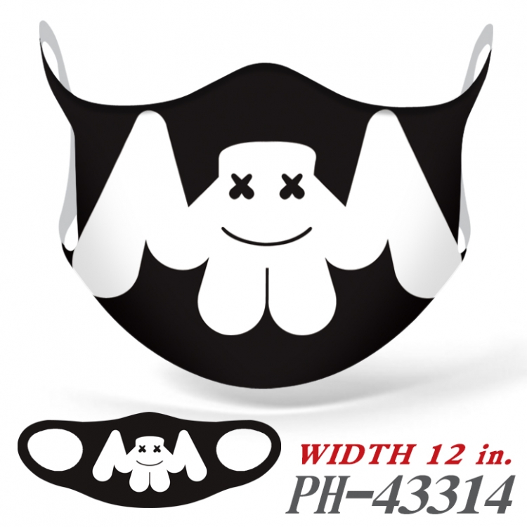 American mysterious DJ  Full color  Anime Ice silk   Mask   price for 5 pcs PH43314A