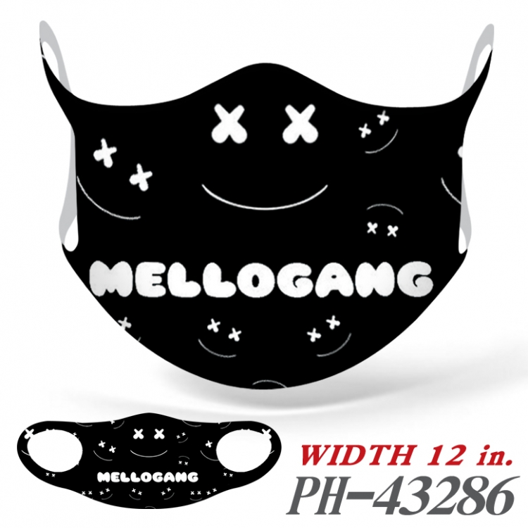 American mysterious DJ  Full color  Anime Ice silk   Mask   price for 5 pcs PH43286A