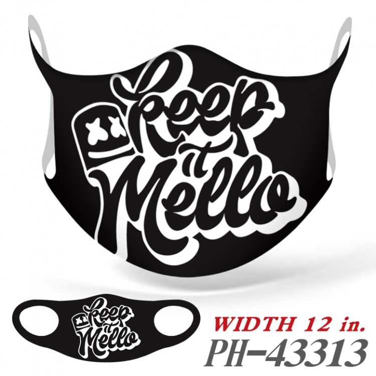 American mysterious DJ  Full color  Anime Ice silk   Mask   price for 5 pcs PH43313A