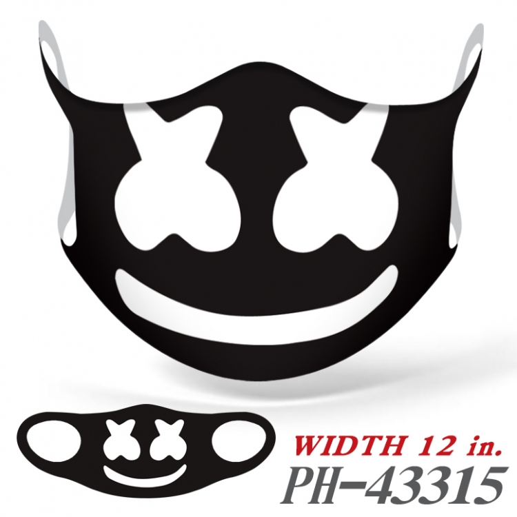 American mysterious DJ  Full color  Anime Ice silk   Mask   price for 5 pcs PH43315A